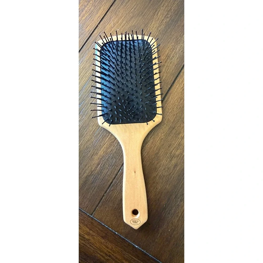 Norman Rockwell Saturday Evening Post Wooden Paddle Hair Brush Girl at Mirror
